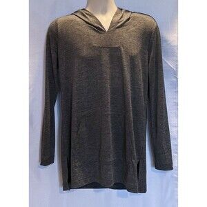 Duluth Trading Double Knit Armachillo Hoodie Tunic Womens M Charcoal Gray Gorp